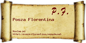 Posza Florentina névjegykártya